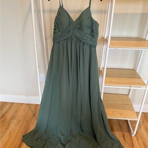 Azazie Sage Green Maxi Dress